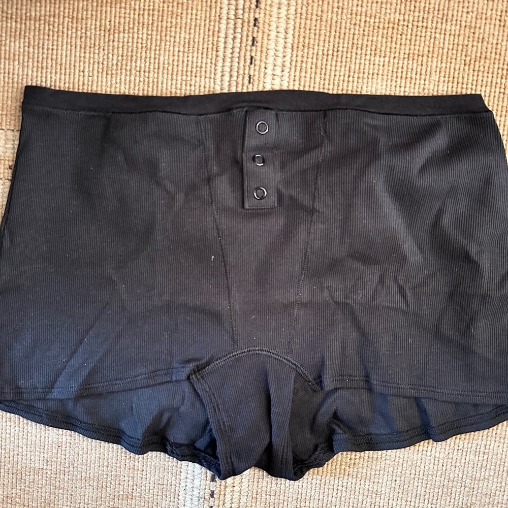 NWT PINK Victoria's Secret Black Dorm Boyshort/Minishort